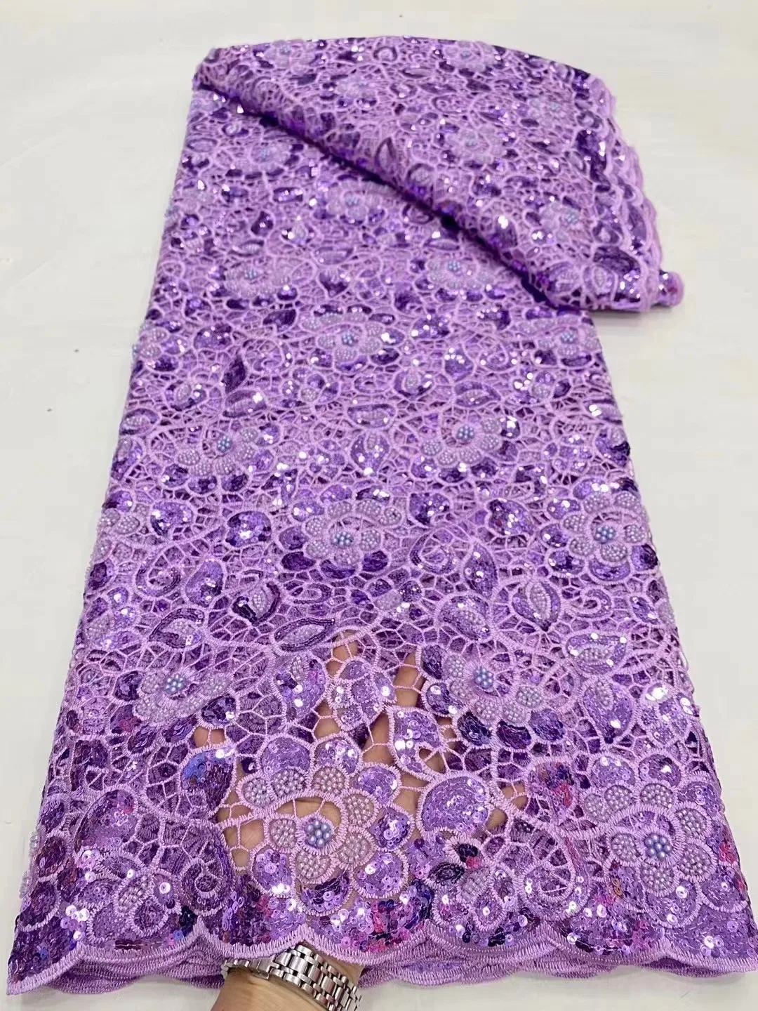 African Water Soluble Lace Fabric for Women, French Milk Silk Sequins, Beaded Lace Fabric, Party Dress, High Quality 2024
African Water Soluble Lace Fabric for Women, French Milk Silk Sequins, Beaded Lace Fabric, Party Dress, High Quality 2024