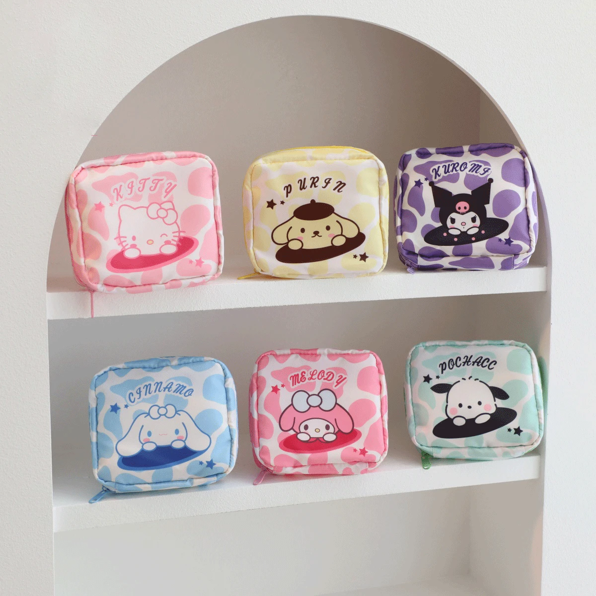 Rainbow bear zebra print girl sanitary napkins cute cartoon image travel storage bag can hold cosmetics lipstick
Rainbow bear zebra print girl sanitary napkins cute cartoon image travel storage bag can hold cosmetics lipstick