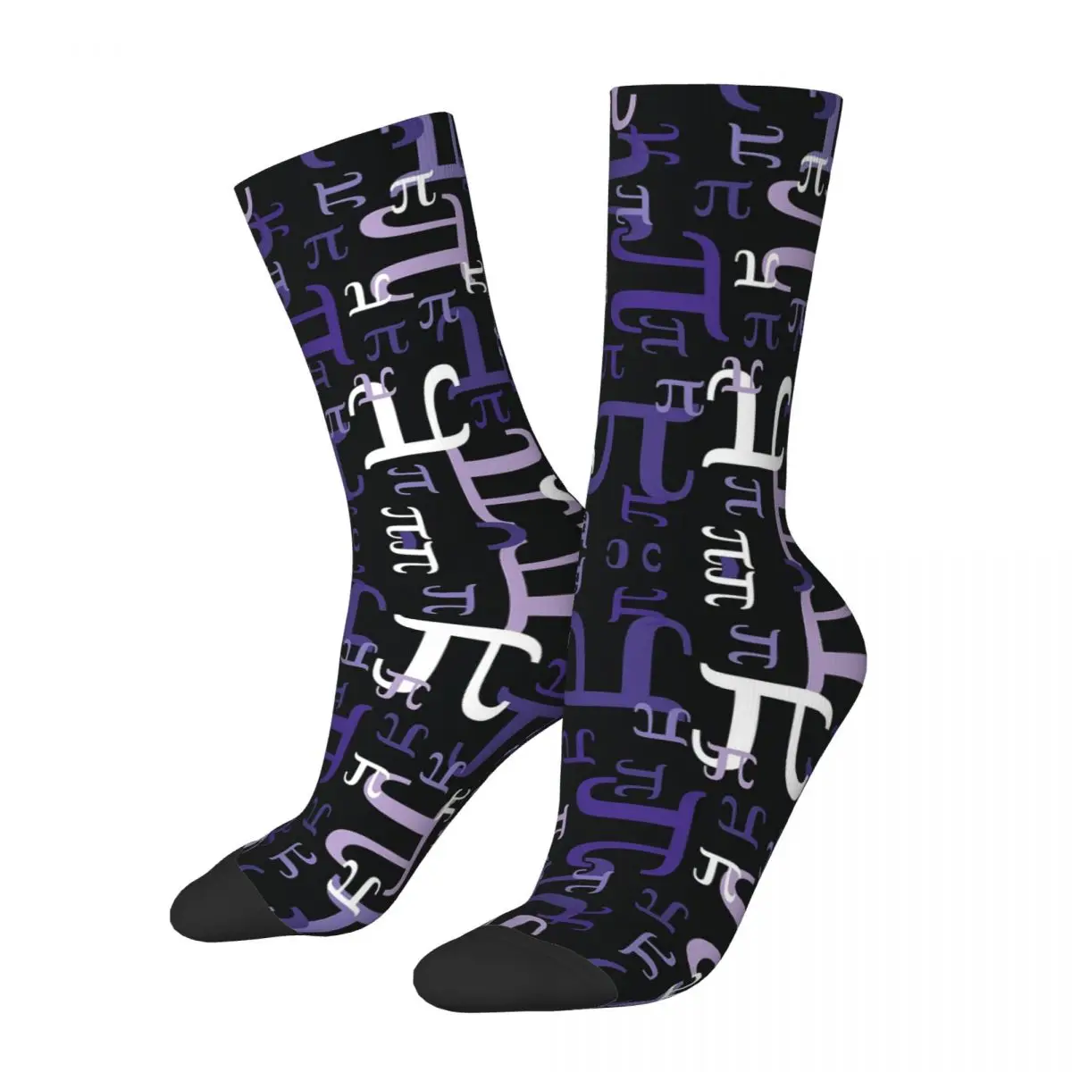 

Носки Pi (фиолетовые) поглощающие пот, всесезонные длинные носки в стиле Харадзюку, аксессуары для подарка на день рождения унисекс