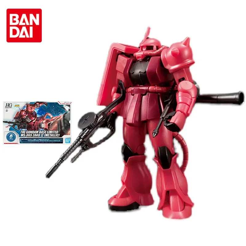 

Набор моделей Bandai Gundam, аниме-фигурки, базовые ограниченные, HG MS-06S Zaku 2, оригинальная металлическая игрушка Gunpla, фигурки, игрушки для детей
