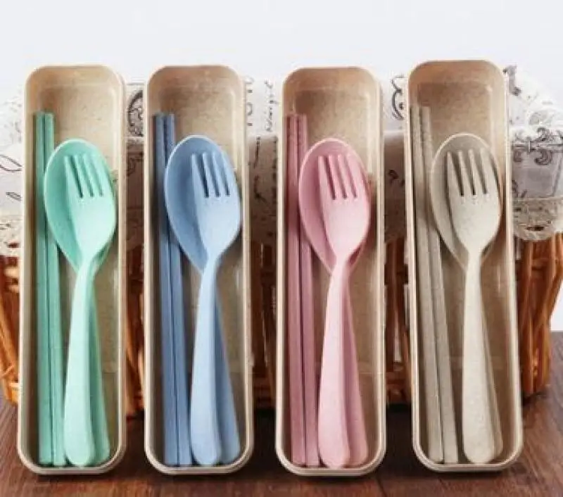 3PCS/Set Wheat Cutlery With Box Straw Portable Travel Dinner Sets For Students Kithen Tableware Dining Appliance Set
3PCS/Set Wheat Cutlery With Box Straw Portable Travel Dinner Sets For Students Kithen Tableware Dining Appliance Set