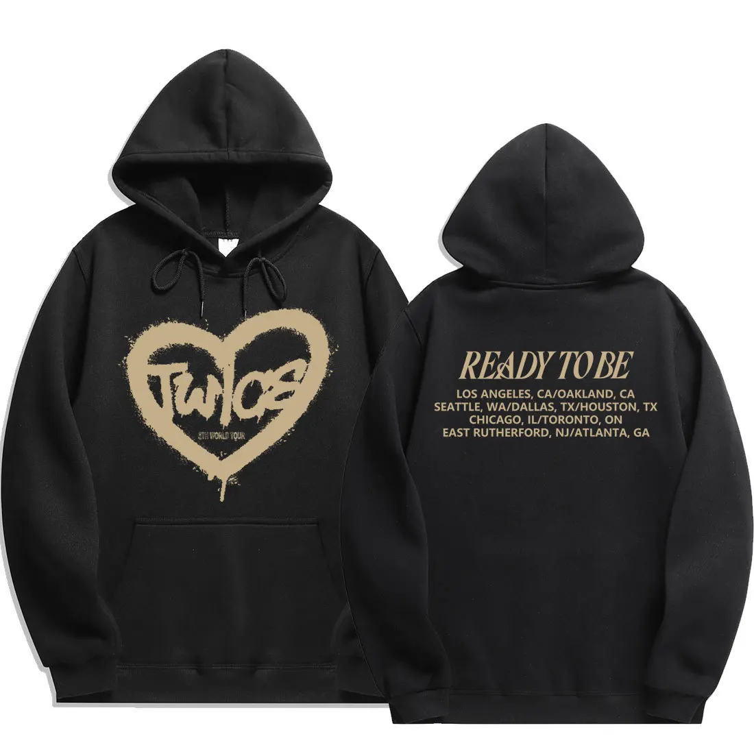 

Twice READY TO BE Hoodies 5TH WORLD TOUR Merch Sweatshirt Women Men Autumn Fleece Pullovers Hoody Kpop Fashion Clothes For Fans