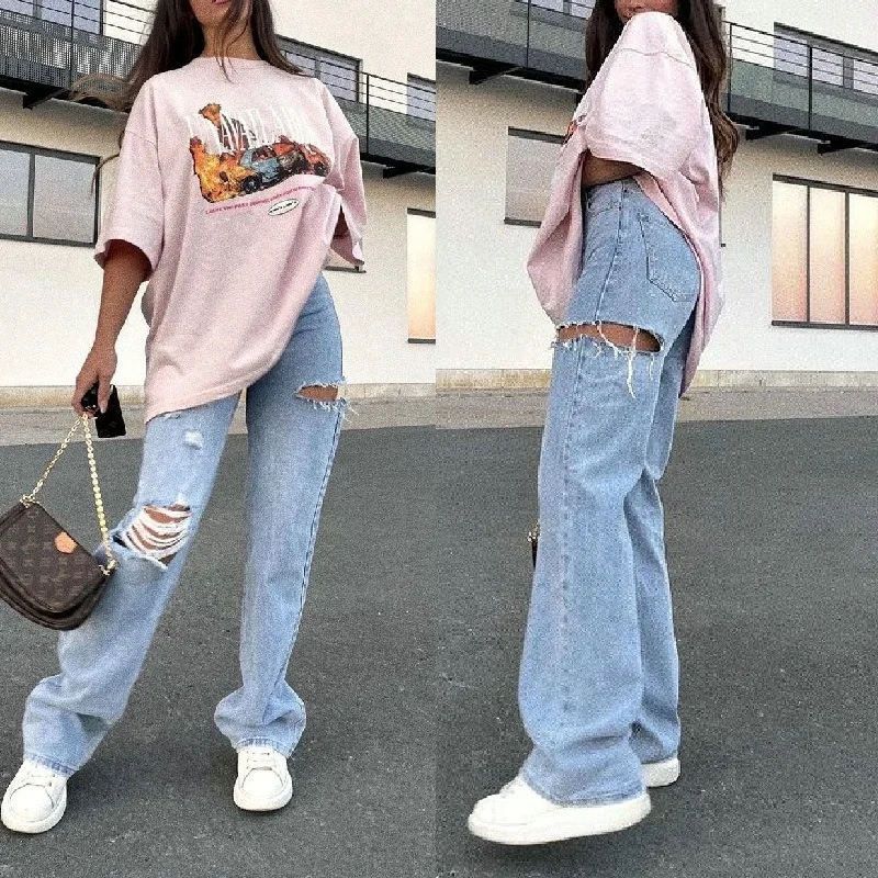 2022 New Summer New Fashion Ripped Hole Washed Casual High Waist Straight Jeans Women's Mother Jeans Women's Pants
2022 New Summer New Fashion Ripped Hole Washed Casual High Waist Straight Jeans Women's Mother Jeans Women's Pants