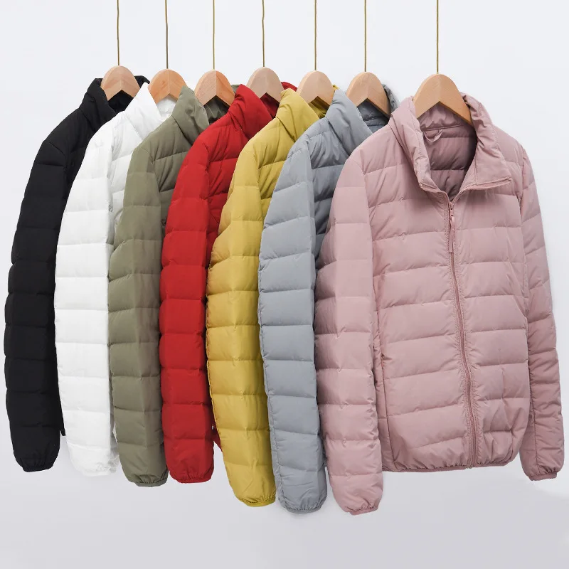 

2024 Autumn Winter Ultra Light White Duck Down Coat Women Warm Bigsize Down Jacket Ladies Slim Puffer Parkas Outwears Short Tops