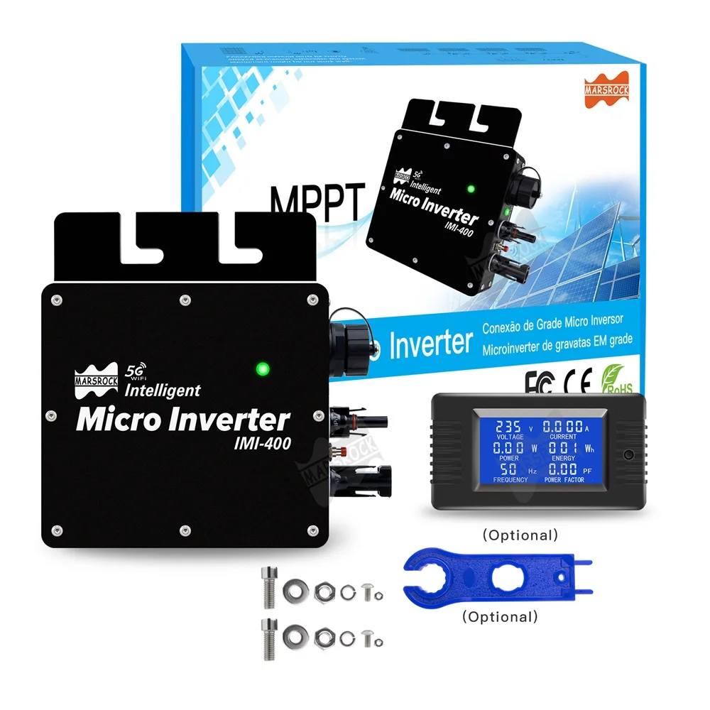 

400W Grid Tie Solar Microinverter DC 22-50V 250~450W To AC 220V Solar Panel MPPT Intelligent Micro Inverter WIFI Pure Sine Wave