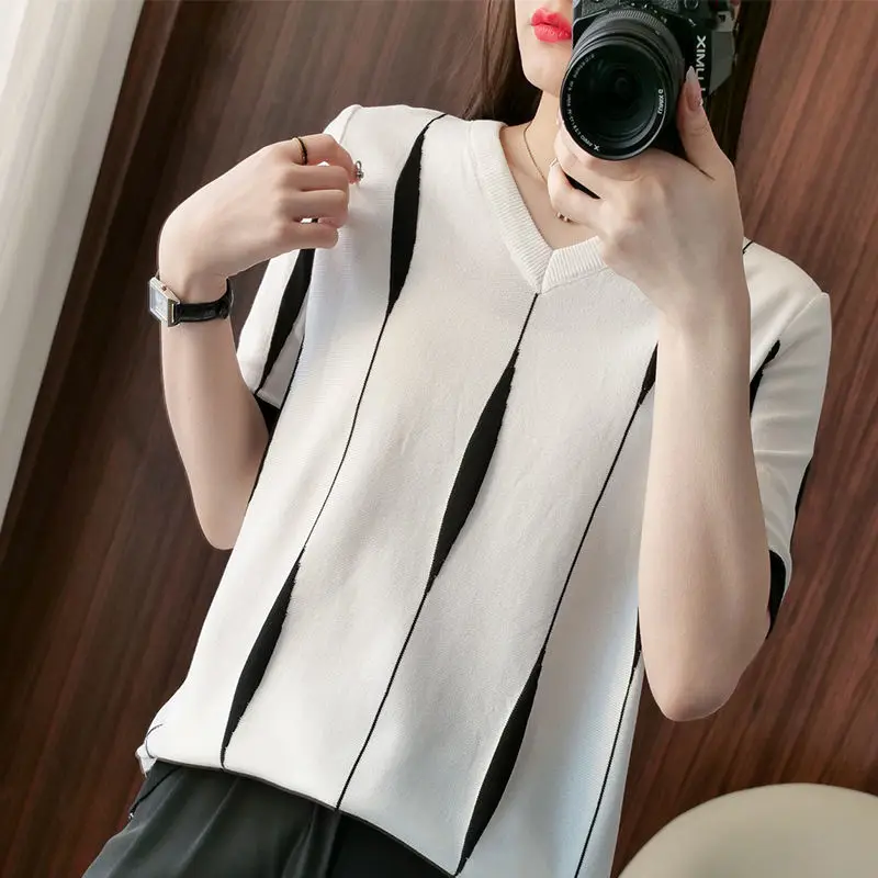 New T-shirts for Women Fashion Print T Shirt Streetwear Clothes Tee O-neckT Shirt Female Tops 2024 Knitting T-shirt S85
New T-shirts for Women Fashion Print T Shirt Streetwear Clothes Tee O-neckT Shirt Female Tops 2024 Knitting T-shirt S85