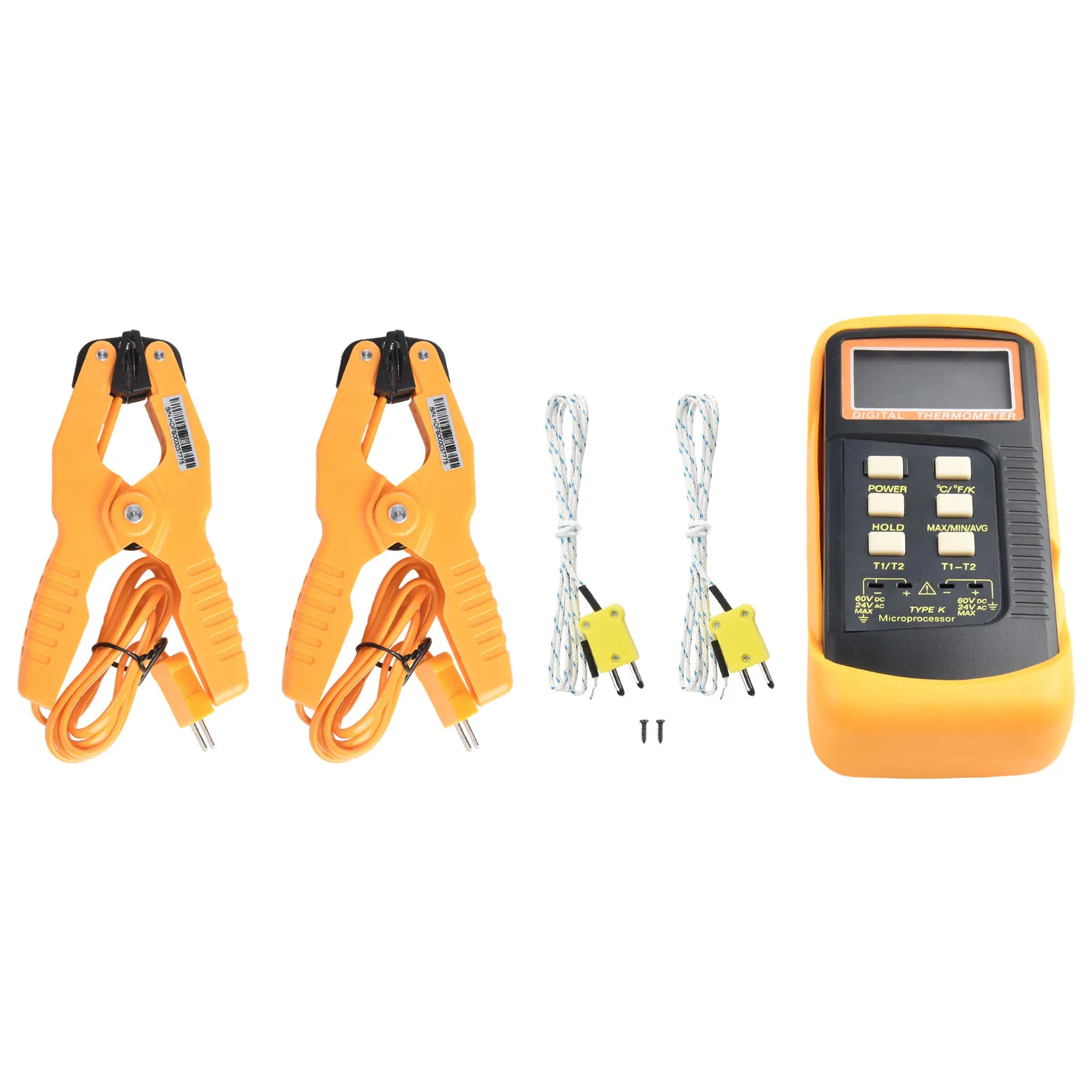 Dual Channel K Type Digital Thermocouple Thermometer 6802 II LCD Display Digital Thermometer 2 Pipe Clamp Temperature Sensor
Dual Channel K Type Digital Thermocouple Thermometer 6802 II LCD Display Digital Thermometer 2 Pipe Clamp Temperature Sensor