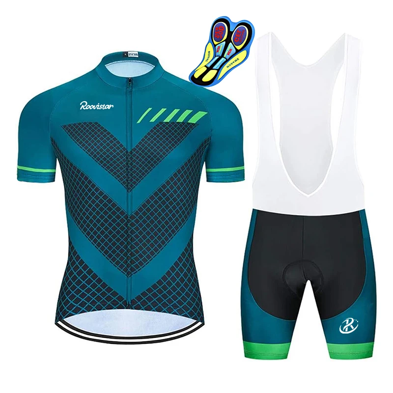 Men's Cycling Jersey Bib Shorts Set Road Bike Shirts Short Sleeve Breathable Cycling Clothing with 20D Gel Padded Roovistar
Men's Cycling Jersey Bib Shorts Set Road Bike Shirts Short Sleeve Breathable Cycling Clothing with 20D Gel Padded Roovistar
