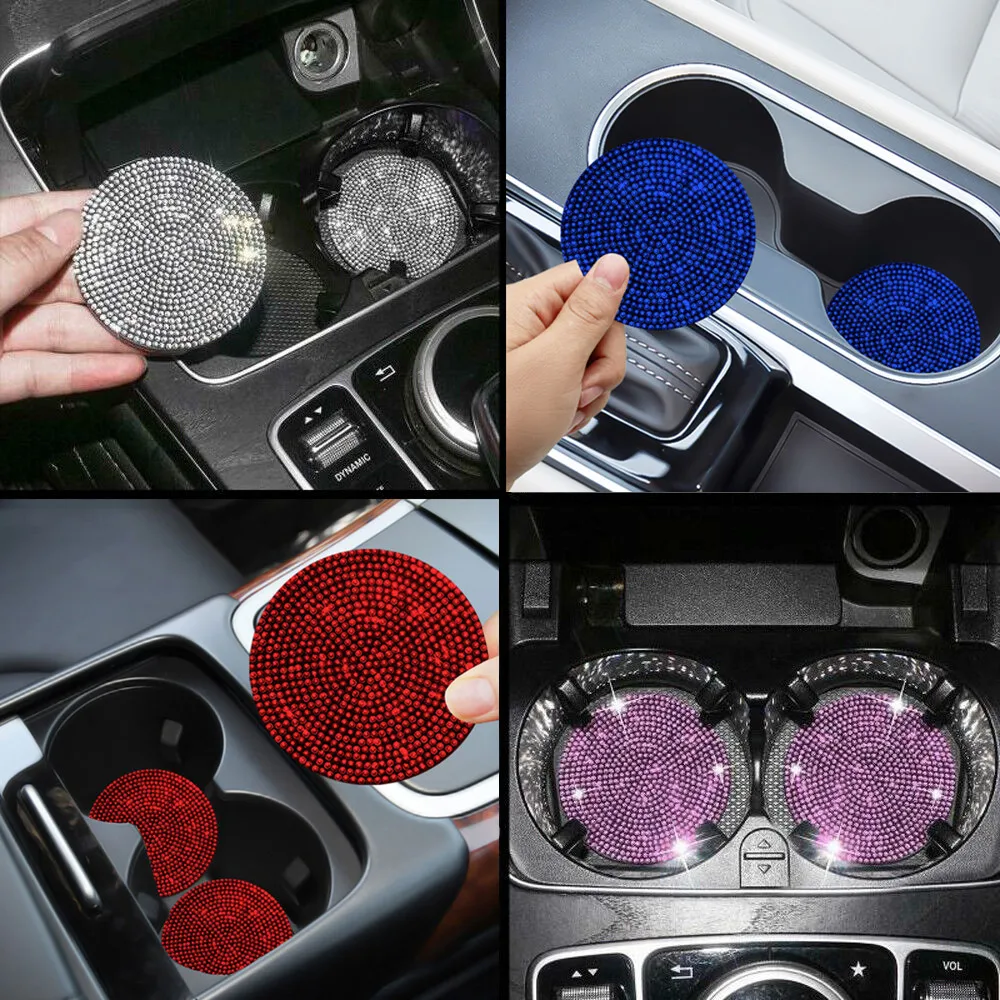 2x Diamond Car Coaster Water Cup Slot Non-Slip Mat Silica Gel Pad Cup Holder Mat Car Gadget Bling Car Decoration Accessories
2x Diamond Car Coaster Water Cup Slot Non-Slip Mat Silica Gel Pad Cup Holder Mat Car Gadget Bling Car Decoration Accessories