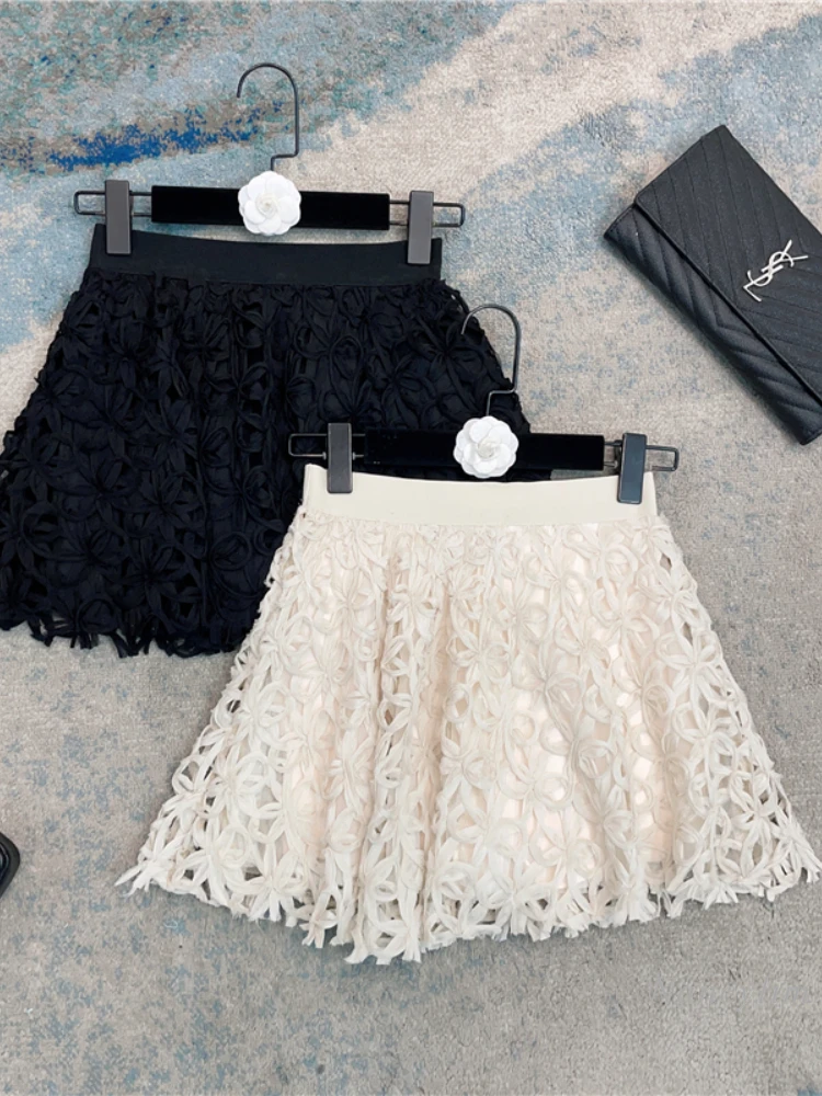 2023 Autumn and Winter Lace Skirt Women New Hollow Out Sweet Gentle High Waist Water Soluble Silk Princess Apricot Lace Skirts
2023 Autumn and Winter Lace Skirt Women New Hollow Out Sweet Gentle High Waist Water Soluble Silk Princess Apricot Lace Skirts