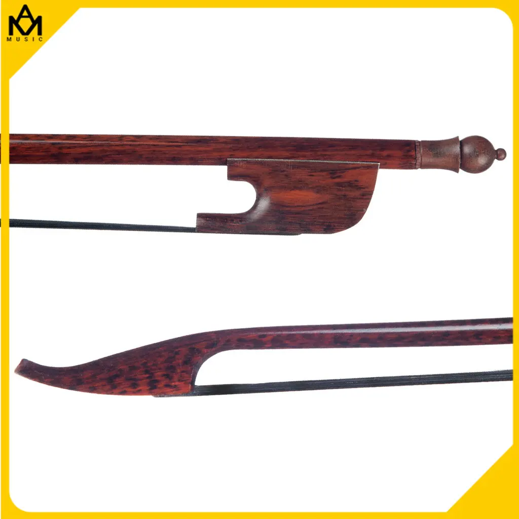 

Handmade Advanced Snakewood Frog 15" 16'' Viola Bow Snakewood Round Stick Black Mongolian Horsehair Baroque Style Viola Bow