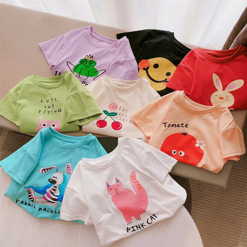 Children T-shirts For Girls Boys Short Sleeve 2023 Summer Cotton Pullovers Tops Cartoon Print Outfits Kids Casual Tees Shirt
Children T-shirts For Girls Boys Short Sleeve 2023 Summer Cotton Pullovers Tops Cartoon Print Outfits Kids Casual Tees Shirt