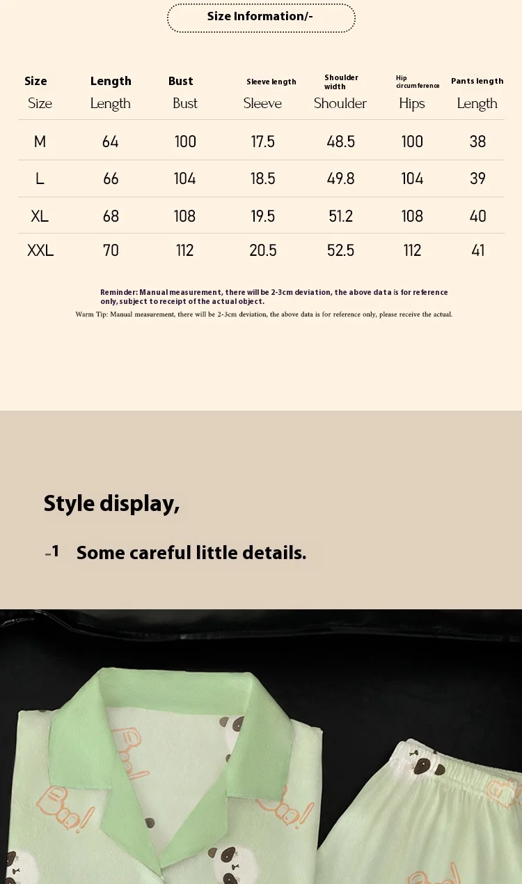 Summer Women's Ice Silk Fashion New Cartoon Pajamas Homewear Set Girls Color Collision Lapel Short-Sleeved Casual Homewear Set 29 S9ae6050697d2431aad3fbf657c532069Y