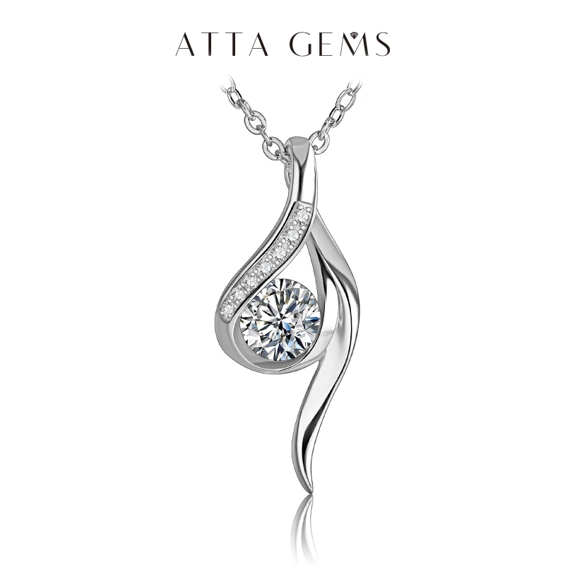 ATTAGEMS 925 Silver Necklace Chain Excellent Cut 0.5ct D Color Pass Diamond Test Solitaire Pendant Necklace Women Jewelry
ATTAGEMS 925 Silver Necklace Chain Excellent Cut 0.5ct D Color Pass Diamond Test Solitaire Pendant Necklace Women Jewelry