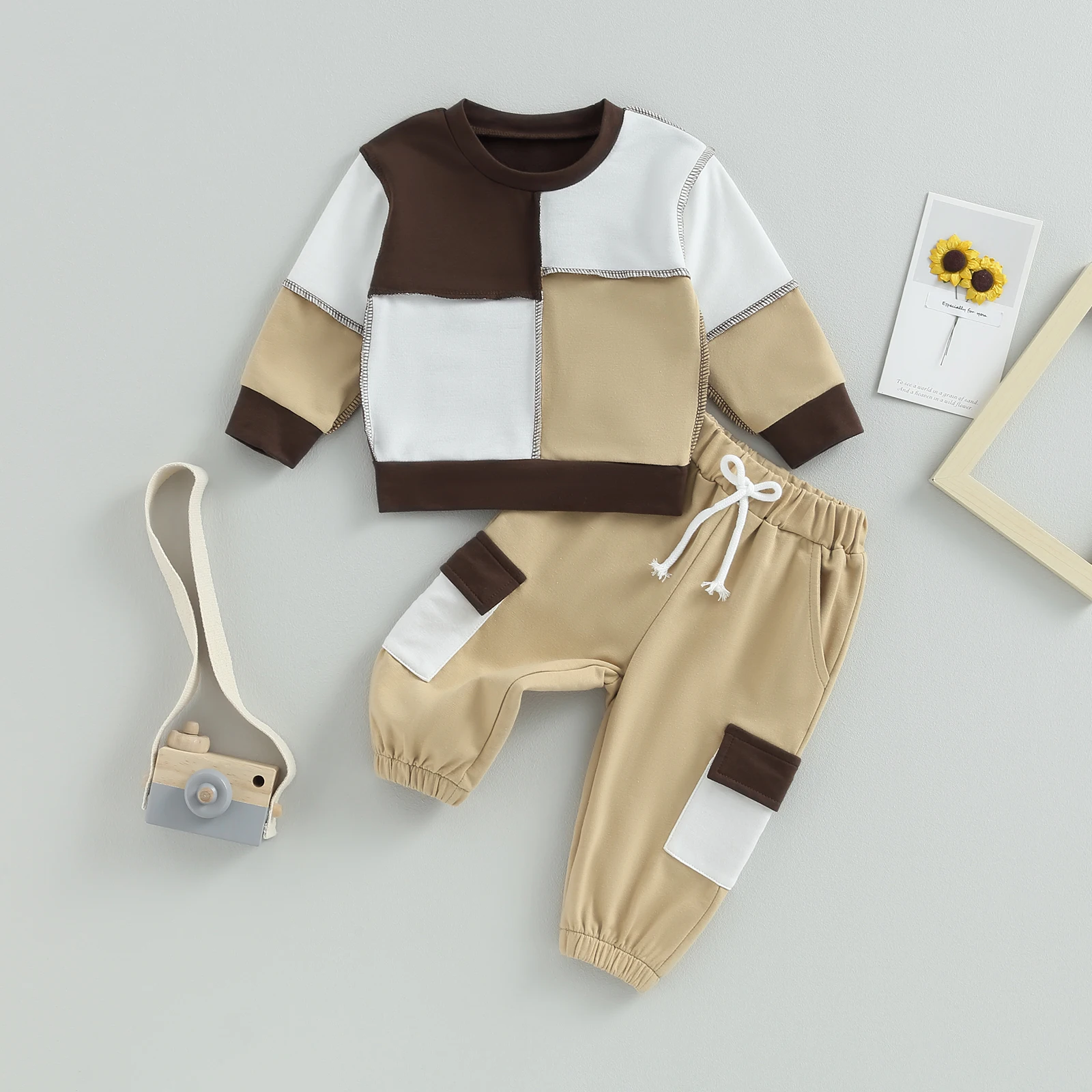 BeQeuewll Toddler Boys Fall Outfits Contrast Color Long Sleeve Sweatshirts and Elastic Waist Long Pants 2Pcs Clothes Set
BeQeuewll Toddler Boys Fall Outfits Contrast Color Long Sleeve Sweatshirts and Elastic Waist Long Pants 2Pcs Clothes Set