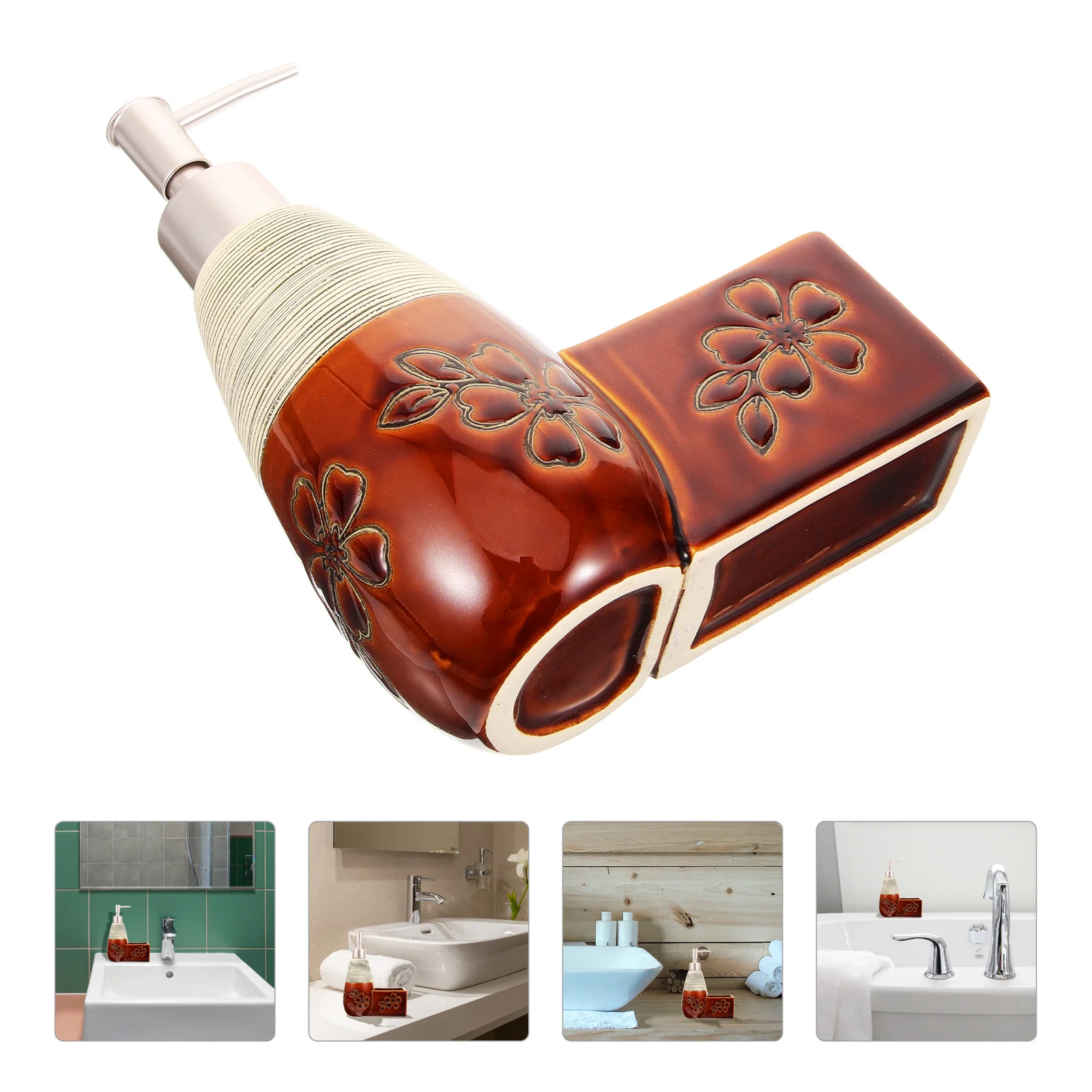 Ceramic Soap Lotion Dispenser With Sponge Tray Kitchen Soap Dispenser Press Type Sanitizer Container
Ceramic Soap Lotion Dispenser With Sponge Tray Kitchen Soap Dispenser Press Type Sanitizer Container