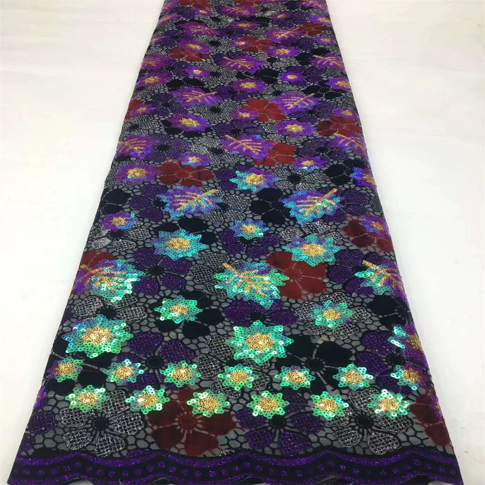 African Velvet Laces Fabric High Quaity Sequence Fabric Embroidery French Tulle Mesh Lace Fabric for Nigerian Party Dress XX1401
African Velvet Laces Fabric High Quaity Sequence Fabric Embroidery French Tulle Mesh Lace Fabric for Nigerian Party Dress XX1401