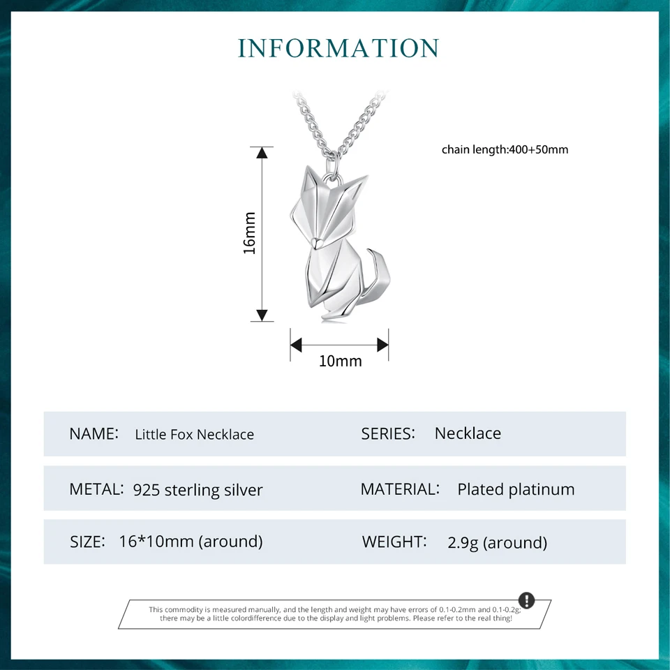 925 Sterling Silver Little Fox Necklace Pendant Cute Animals Adjustable Chopin Chain For Elegant Women Party Fine Jewelry 4 Mallzona S9aeaa37bc6944844ae9253a2343669d12 925 Sterling Silver Little Fox Necklace Pendant Cute Animals Adjustable Chopin Chain For Elegant Women Party Fine Jewelry Mallzona