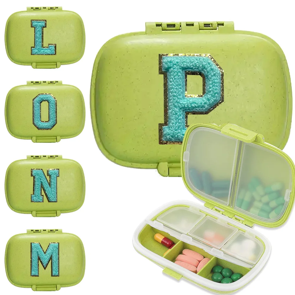 Portable Daily Medicine Storage Pill Box with 8 Compartments Horizontal Medicine Storage Box Green Letter Embroidered Logo
Portable Daily Medicine Storage Pill Box with 8 Compartments Horizontal Medicine Storage Box Green Letter Embroidered Logo