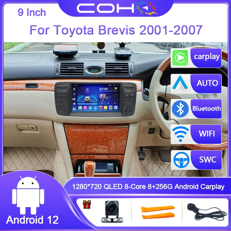 8+256GB Android 12 Car Radio For Toyota Brevis 2001-2007 Carplay Auto 4G Car multimedia player GPS QLED
8+256GB Android 12 Car Radio For Toyota Brevis 2001-2007 Carplay Auto 4G Car multimedia player GPS QLED