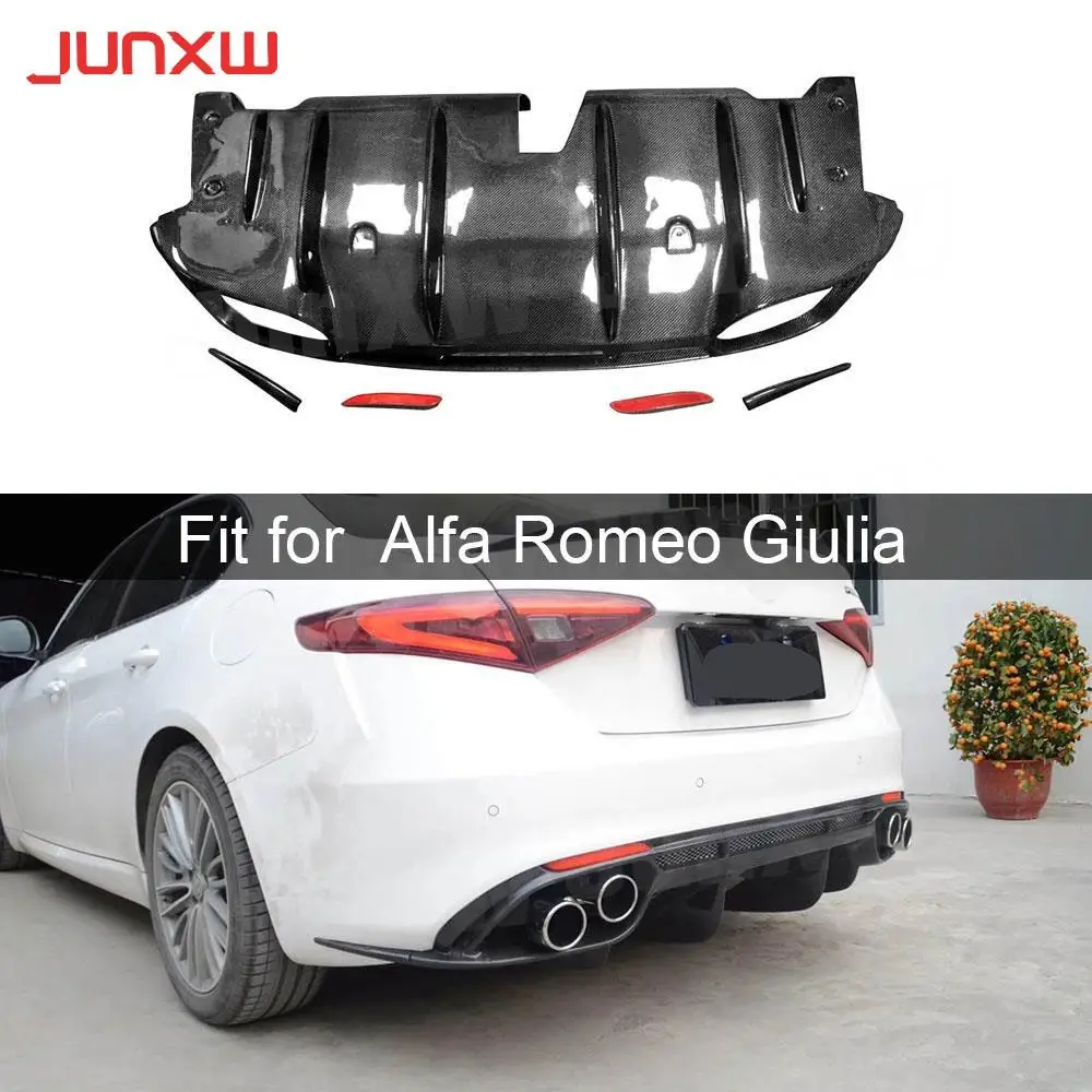 Carbon Fiber Car Rear Bumper Diffuser Lip Spoiler for Alfa Romeo Giulia Sedan 4 Door 2017 - 2020 Auto Car Rear Bumper Lip Guard
Carbon Fiber Car Rear Bumper Diffuser Lip Spoiler for Alfa Romeo Giulia Sedan 4 Door 2017 - 2020 Auto Car Rear Bumper Lip Guard