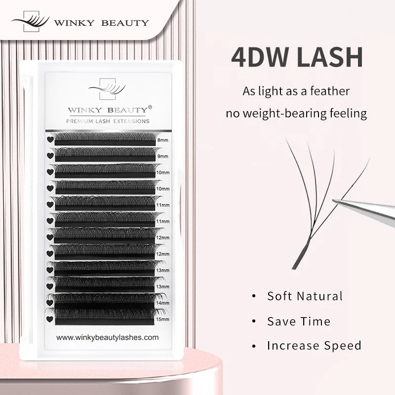 Winky Beauty 4DW Premade Volume Fans Fluffy Lashes Long Stem Russian Volume Eyelashes Extension All Size Fans
Winky Beauty 4DW Premade Volume Fans Fluffy Lashes Long Stem Russian Volume Eyelashes Extension All Size Fans