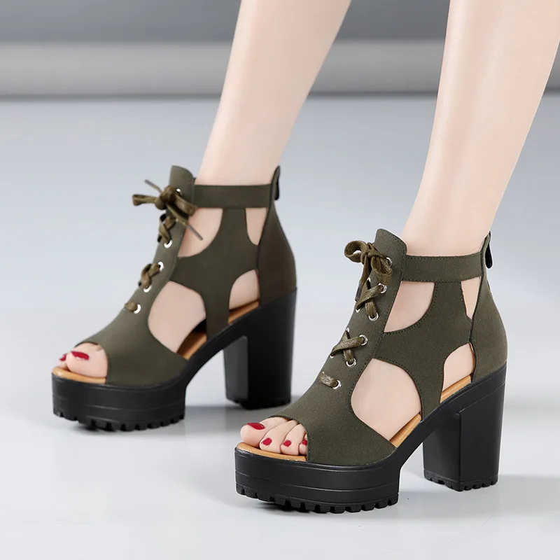 15cm Block Heel Platform Sandals Women Shoes 2023 Summer Bandage High Heels Gladiator Sandals Ladies Party Model Shoes 32-43
15cm Block Heel Platform Sandals Women Shoes 2023 Summer Bandage High Heels Gladiator Sandals Ladies Party Model Shoes 32-43