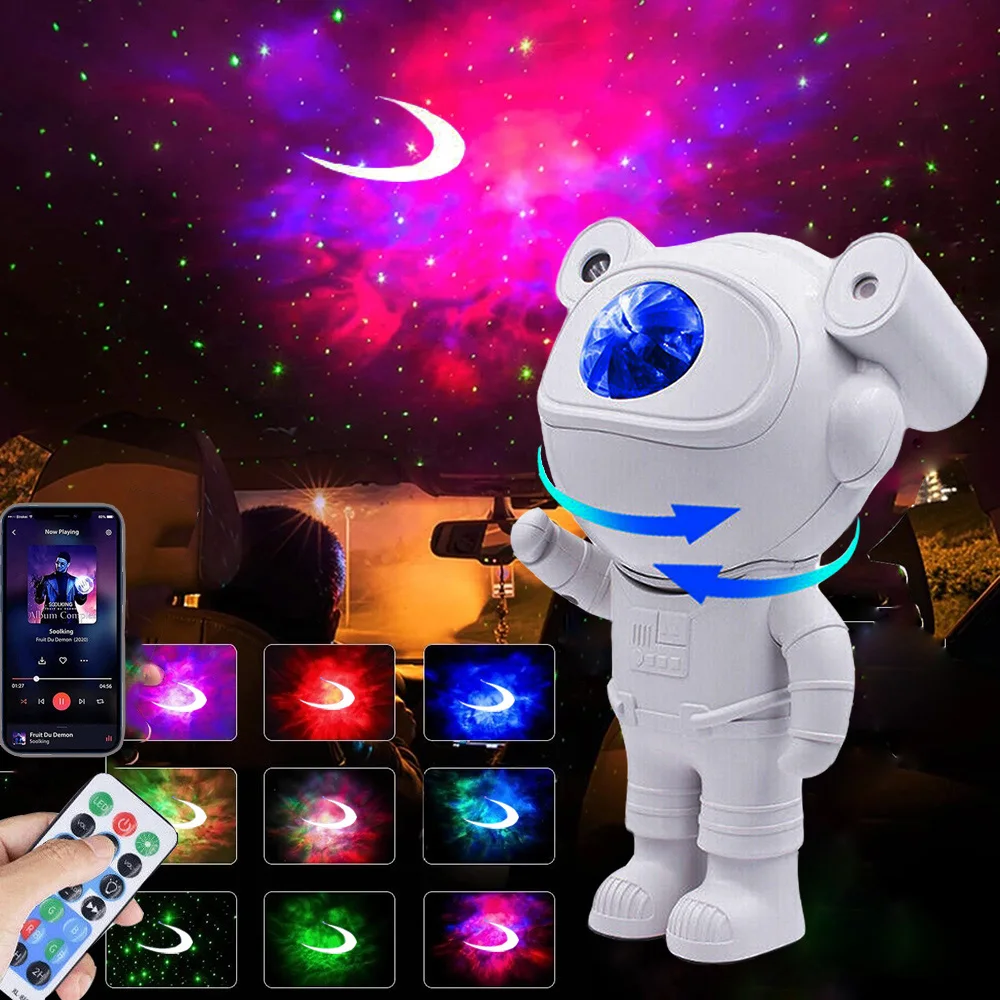 Upgraded Kids Star Projector Astronaut Night Light Starry Nebula Moon Ceiling Astronaut Projector Lamp with Bluetooth Speaker
Upgraded Kids Star Projector Astronaut Night Light Starry Nebula Moon Ceiling Astronaut Projector Lamp with Bluetooth Speaker