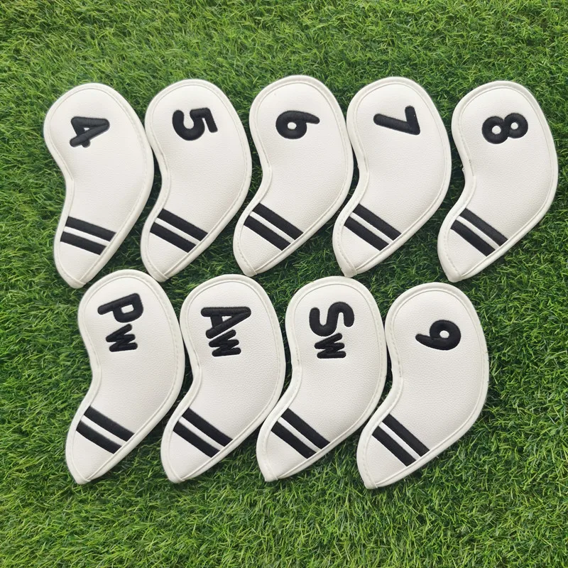 Simple Striped Leather Golf Iron Headcover 9pcs/set 4-9 ASP Sleeve Wedge Golf Case Universal Protection Golf Equipment Access
Simple Striped Leather Golf Iron Headcover 9pcs/set 4-9 ASP Sleeve Wedge Golf Case Universal Protection Golf Equipment Access
