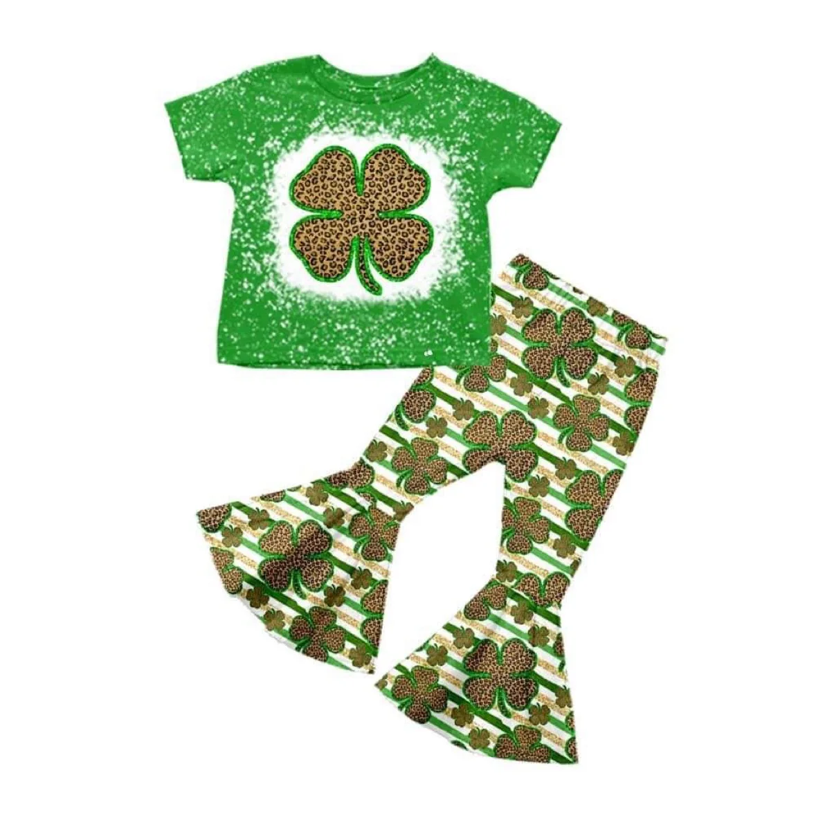 Kids clothing Boutique Happy St. Patrick's Day Spring Baby Girls Children Clothes Green Top Bells pants
Kids clothing Boutique Happy St. Patrick's Day Spring Baby Girls Children Clothes Green Top Bells pants