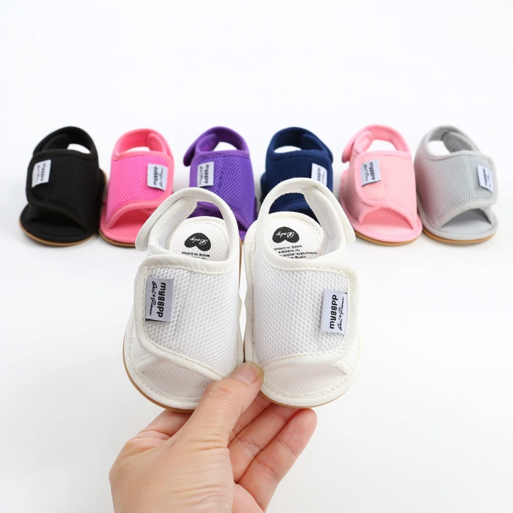 

0-18M Baby Boys Girls Sandals Soft Sole Summer Toddler Infant Flat Mesh Shoes Beach Sandal Newborn Crib Shoes First Walkers