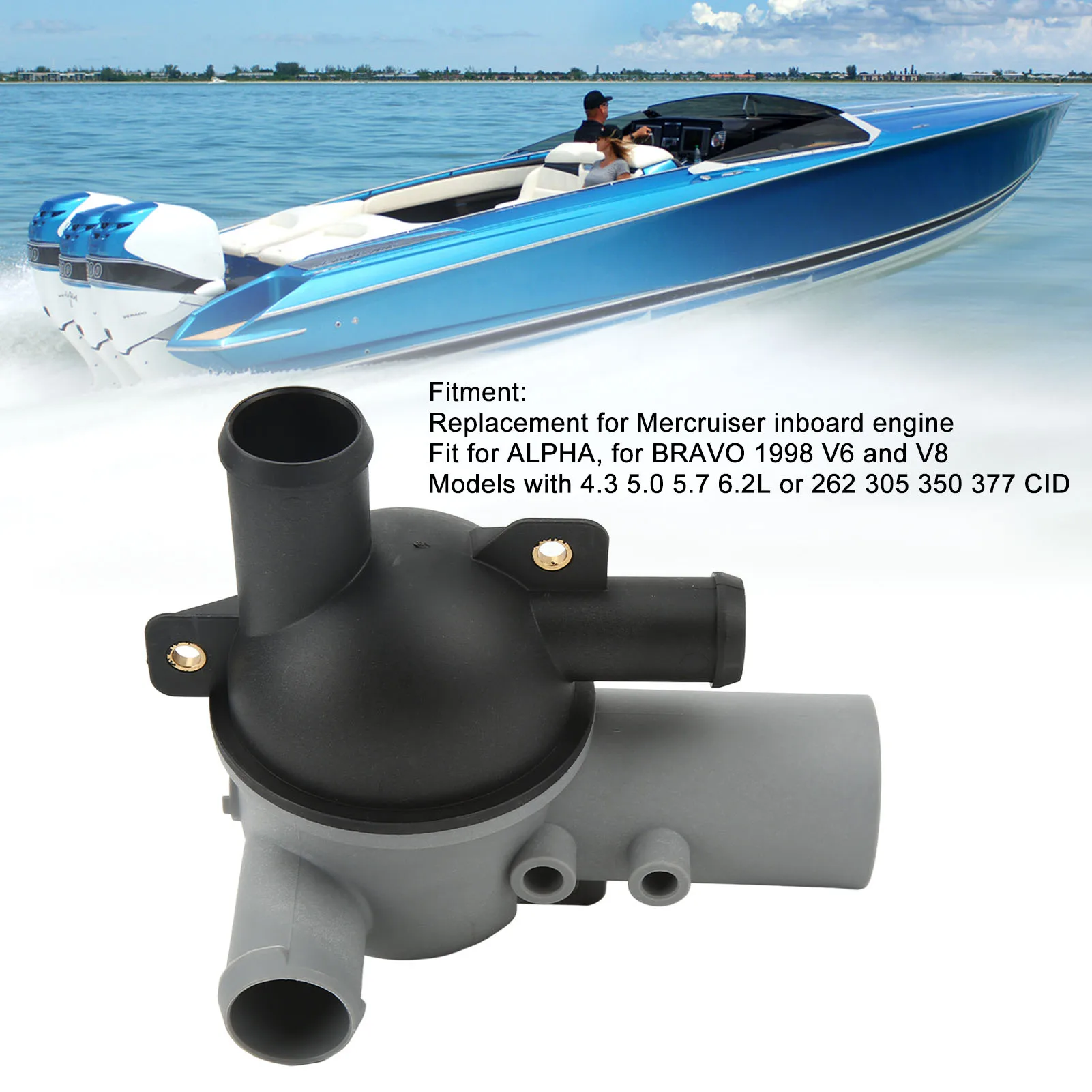 863631T1 Water Housing Assy Distributor Replaces with Manual Drain Plugs For MerCruiser 4.3,5.0,5.7,6.2L 262 305 350 377
863631T1 Water Housing Assy Distributor Replaces with Manual Drain Plugs For MerCruiser 4.3,5.0,5.7,6.2L 262 305 350 377