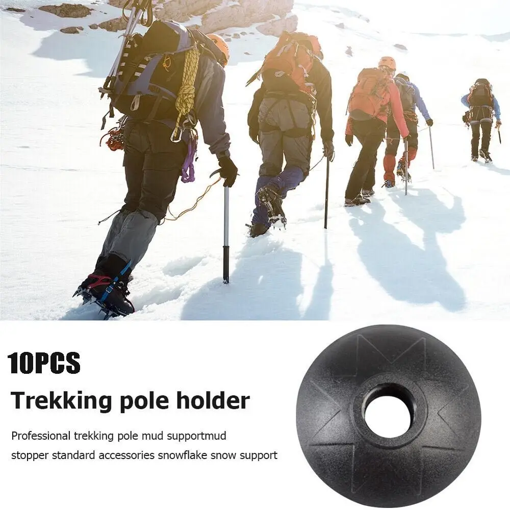 

10PCS Plastic Trekking Accessories Mountaineering Stick Walking Sticks Assist Head Trekking Pole Basket Rubber Mud Basket