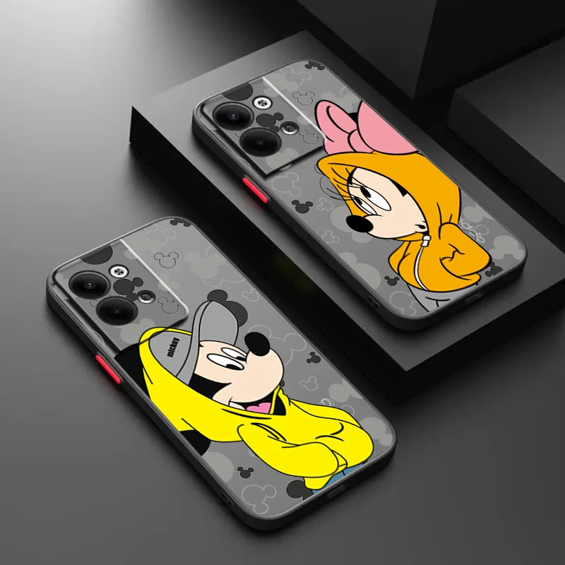 

Mickey Minnie Couple For OPPO Realme GT Neo Q5 Q3S Q3T Master 8 7 6 Lite Pro Frosted Translucent Hard Phone Case Coque Capa