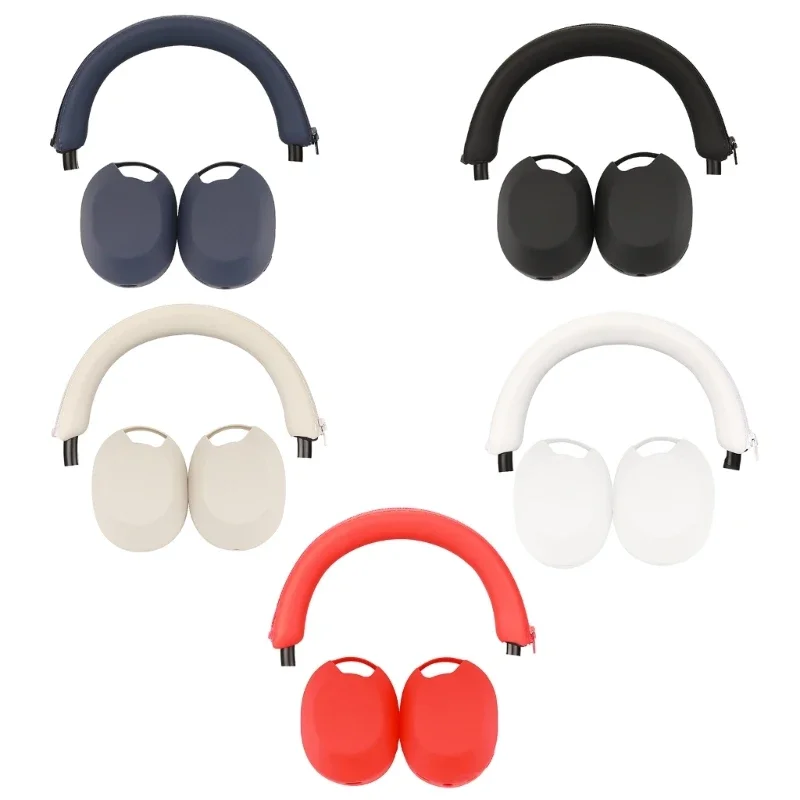 

Silicone Case Cover Headband for Sony WH-1000XM5 Headphones Outer Shells Protector Anti-Scratch Ear Cups protective cover