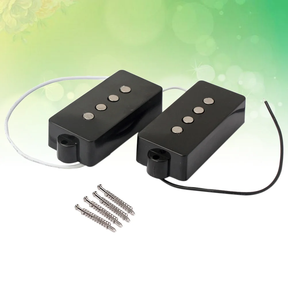 4 String Electric Bass Pickups Bridge Neck Pickups Set for PB Bass Guitar Open Style Guitar Parts and Accessories GMB11 Black
4 String Electric Bass Pickups Bridge Neck Pickups Set for PB Bass Guitar Open Style Guitar Parts and Accessories GMB11 Black