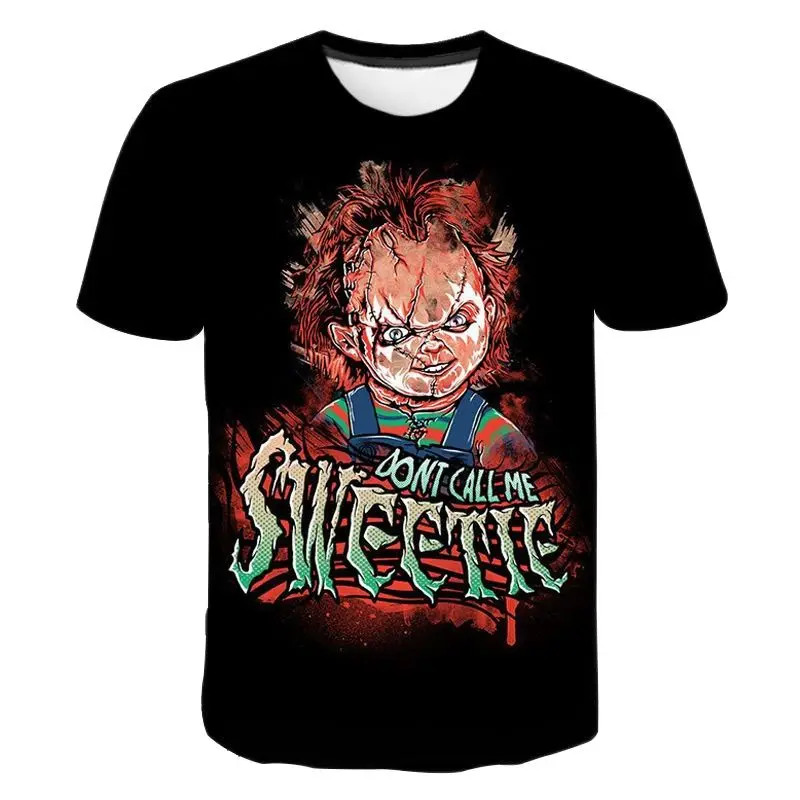 2023 New Chucky Summer Men 3D Printed Harajuku T Shirts Fashion Men's Wear Casual Short Sleeve Cool Crewneck Breathable Top Tee
2023 New Chucky Summer Men 3D Printed Harajuku T Shirts Fashion Men's Wear Casual Short Sleeve Cool Crewneck Breathable Top Tee