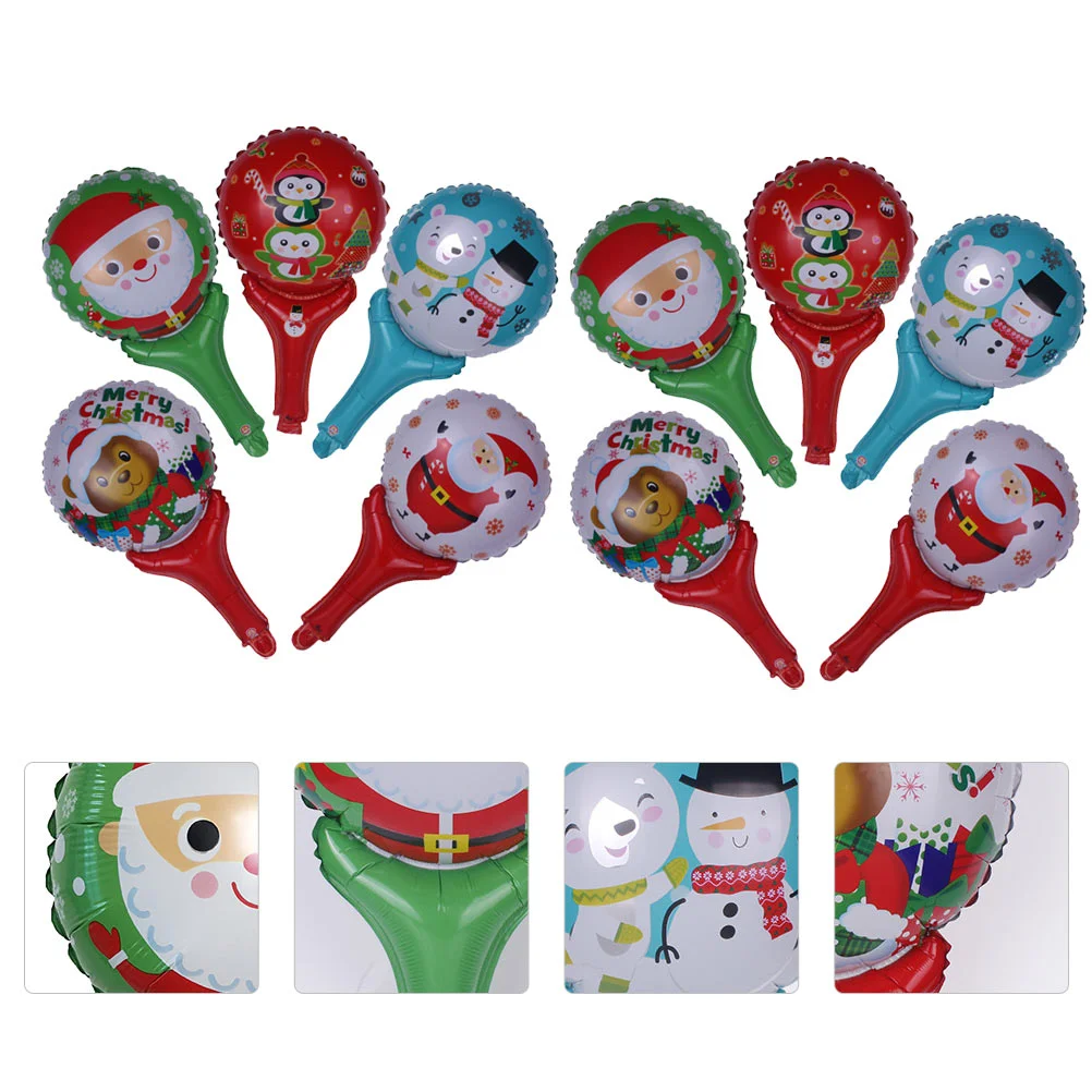 

Aluminum Foil Christmas Balloons Santa Snowman Balloon Sticks Kids Toys Festival Party Decoration Random Pattern