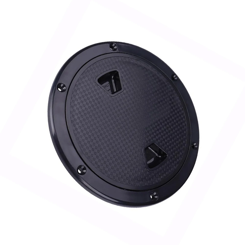 

4inch Round Deck Inspection Access Hatch Cover Plastic White Black Boat Screw Out Deck Inspection Plate For Yacht Marine