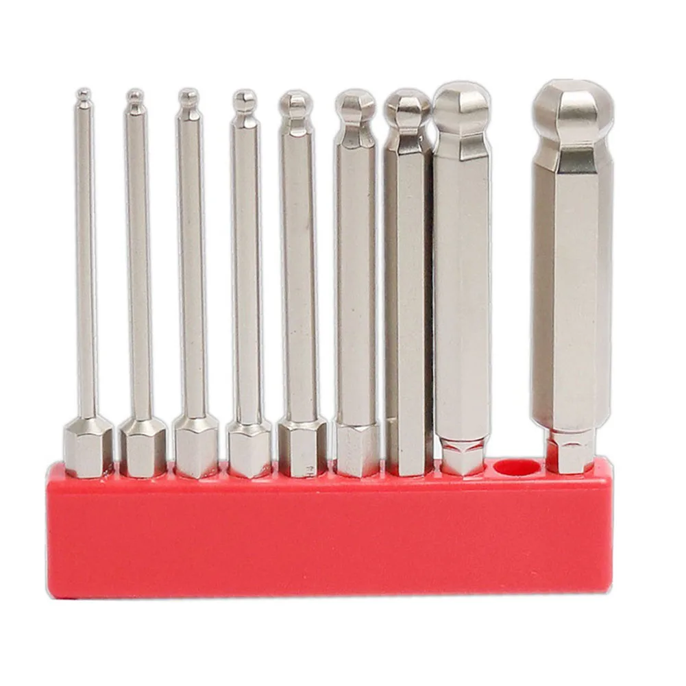 9Pcs Ball End Hex Screwdriver Bits Set Magnetic Batch Head 50/75/100mm Shank Ball Head Electric Screwdriver Set Hand Tools
9Pcs Ball End Hex Screwdriver Bits Set Magnetic Batch Head 50/75/100mm Shank Ball Head Electric Screwdriver Set Hand Tools