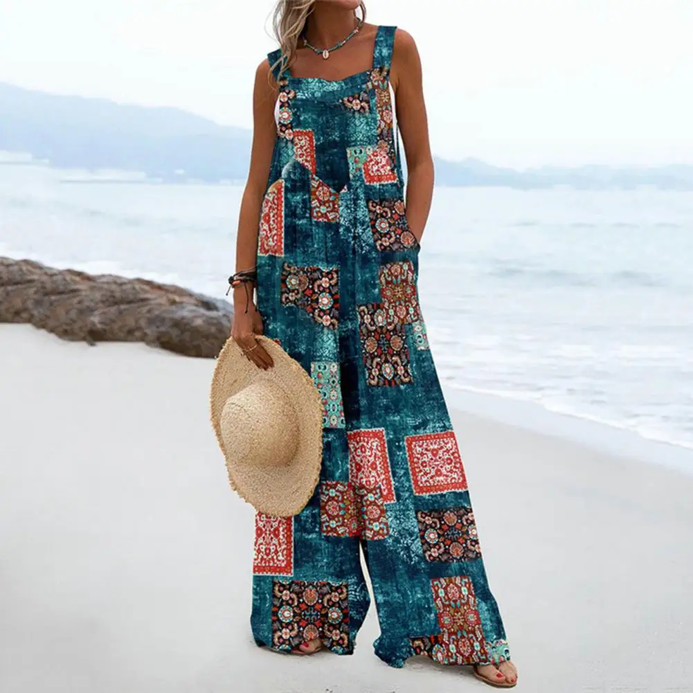 Popular Loose Rompers Square Collar Comfy Suspender Jumpsuit Bohemia Style Plaid Pattern Overalls Jumpsuit
Popular Loose Rompers Square Collar Comfy Suspender Jumpsuit Bohemia Style Plaid Pattern Overalls Jumpsuit