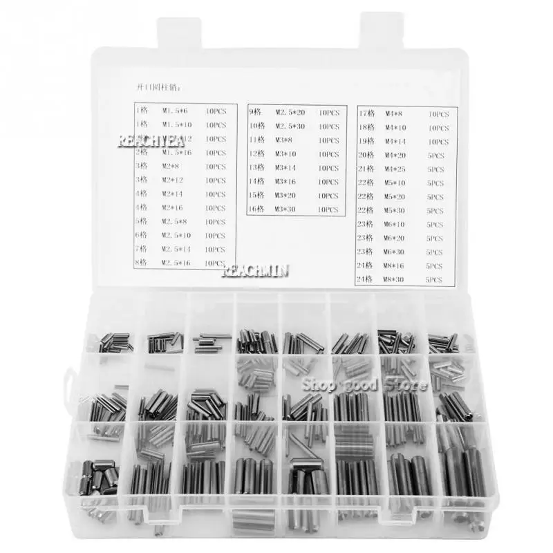 280pcs Stainless Steel Cylindrical Spring Cotter Pins Assortment Kit M1.5/M2/M2.5/M3/M4/M5/M6/M8
280pcs Stainless Steel Cylindrical Spring Cotter Pins Assortment Kit M1.5/M2/M2.5/M3/M4/M5/M6/M8