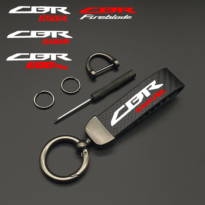 High-Grade Carbon Leather Motorcycle Keychain Key Rings for Honda CBR500R 600RR 1000RR CBR FIREBLADE CB650R Accessories
High-Grade Carbon Leather Motorcycle Keychain Key Rings for Honda CBR500R 600RR 1000RR CBR FIREBLADE CB650R Accessories