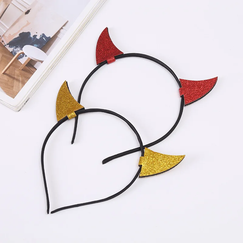 

30pcs Devil Horns Headband Accessory Golden Red Hairband Fancy Dress Party Halloween Costume Cosplay
