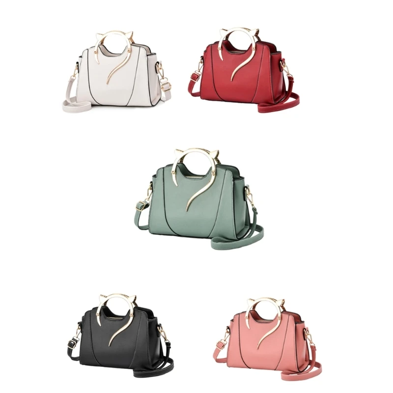 Women PU Leather Shoulder Crossbody Bag with Ear Top Handle Solid Handbag Large Capacity Bag Purse
Women PU Leather Shoulder Crossbody Bag with Ear Top Handle Solid Handbag Large Capacity Bag Purse