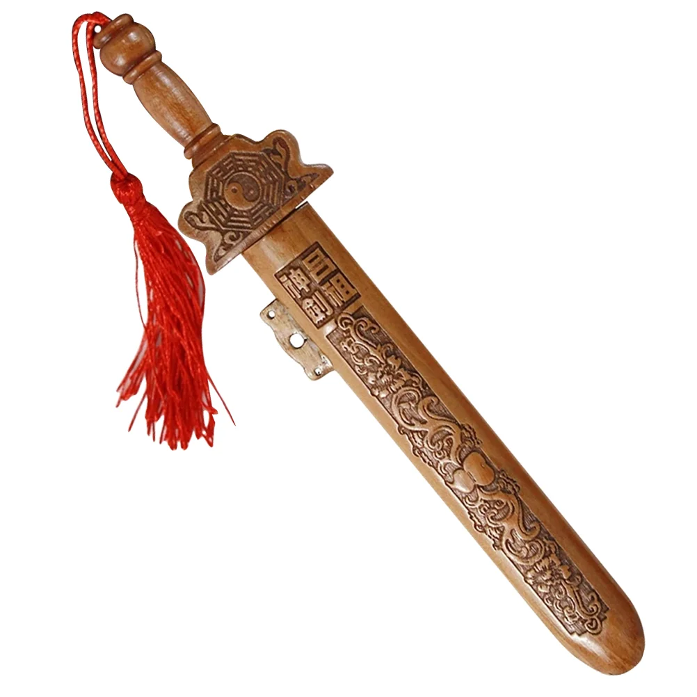 

Wood Mahogany Sword Katana Sword Safe Carve Handicraft Peach Wood Toy Knife for Children Kids Chinese Traditional Gifts