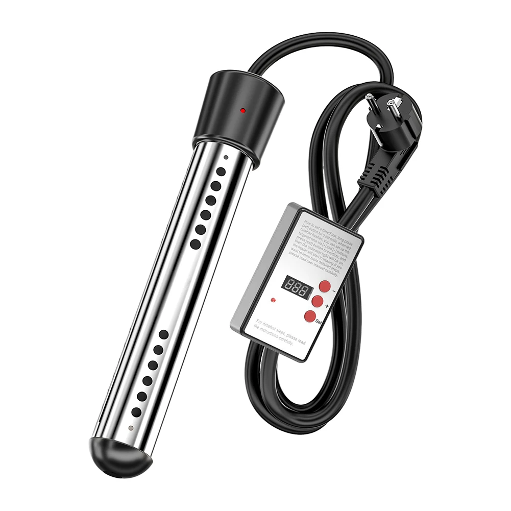 Energy Saving and Safe 2500W Immersion Heater Pool Heater with Automatic Timer EU Plug Anti Scalding Design
Energy Saving and Safe 2500W Immersion Heater Pool Heater with Automatic Timer EU Plug Anti Scalding Design