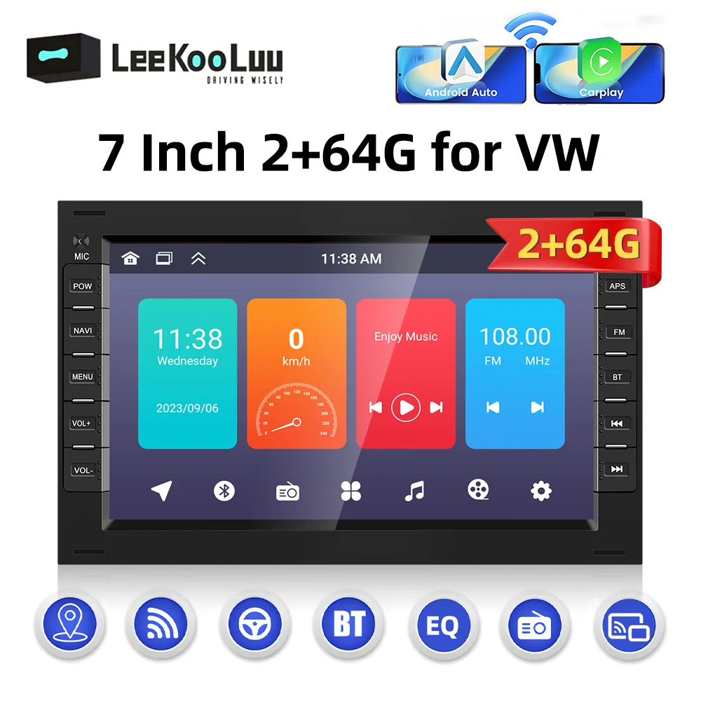 LeeKooLuu 2G + 64G CarPlay Android авто радио для VW Volkswagen Passat Golf MK5 MK6 Jetta T5 EOS POLO Touran автомобильный мультимедийный плеер
LeeKooLuu 2G + 64G CarPlay Android авто радио для VW Volkswagen Passat Golf MK5 MK6 Jetta T5 EOS POLO Touran автомобильный мультимедийный плеер
