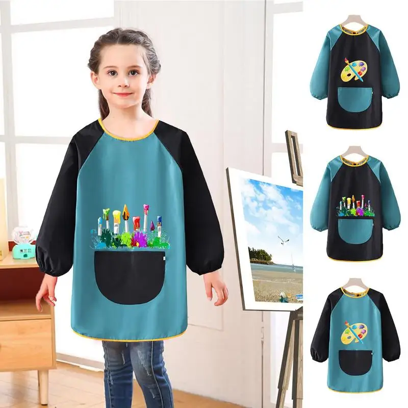 Paint Apron For Kids Long Sleeve Polyester Painting Smocks Adjustable Waterproof Comfortable Kids Smocks With Big Pocket For 
Paint Apron For Kids Long Sleeve Polyester Painting Smocks Adjustable Waterproof Comfortable Kids Smocks With Big Pocket For