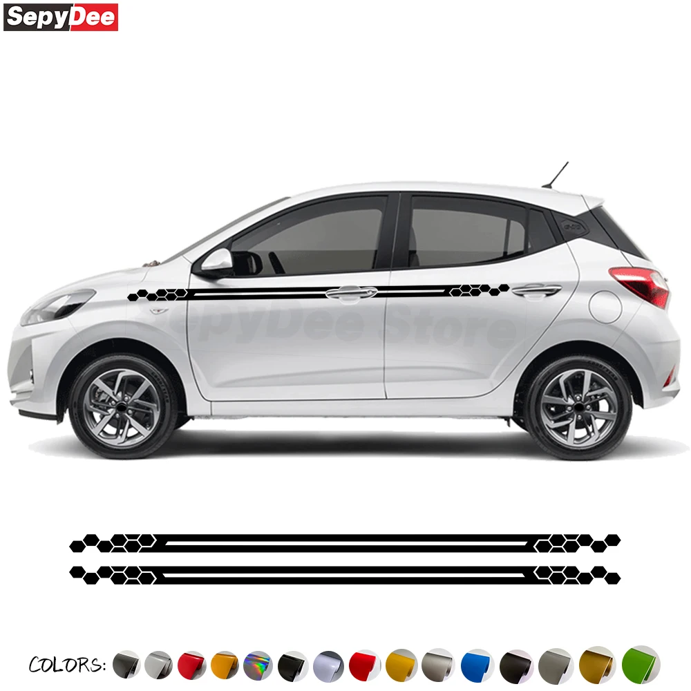 2Pcs Car Geometric Pattern Honeycomb Styling Stickers Door Side Stripes Skirt Waist Line Body Decals For Hyundai i10 Accessories
2Pcs Car Geometric Pattern Honeycomb Styling Stickers Door Side Stripes Skirt Waist Line Body Decals For Hyundai i10 Accessories